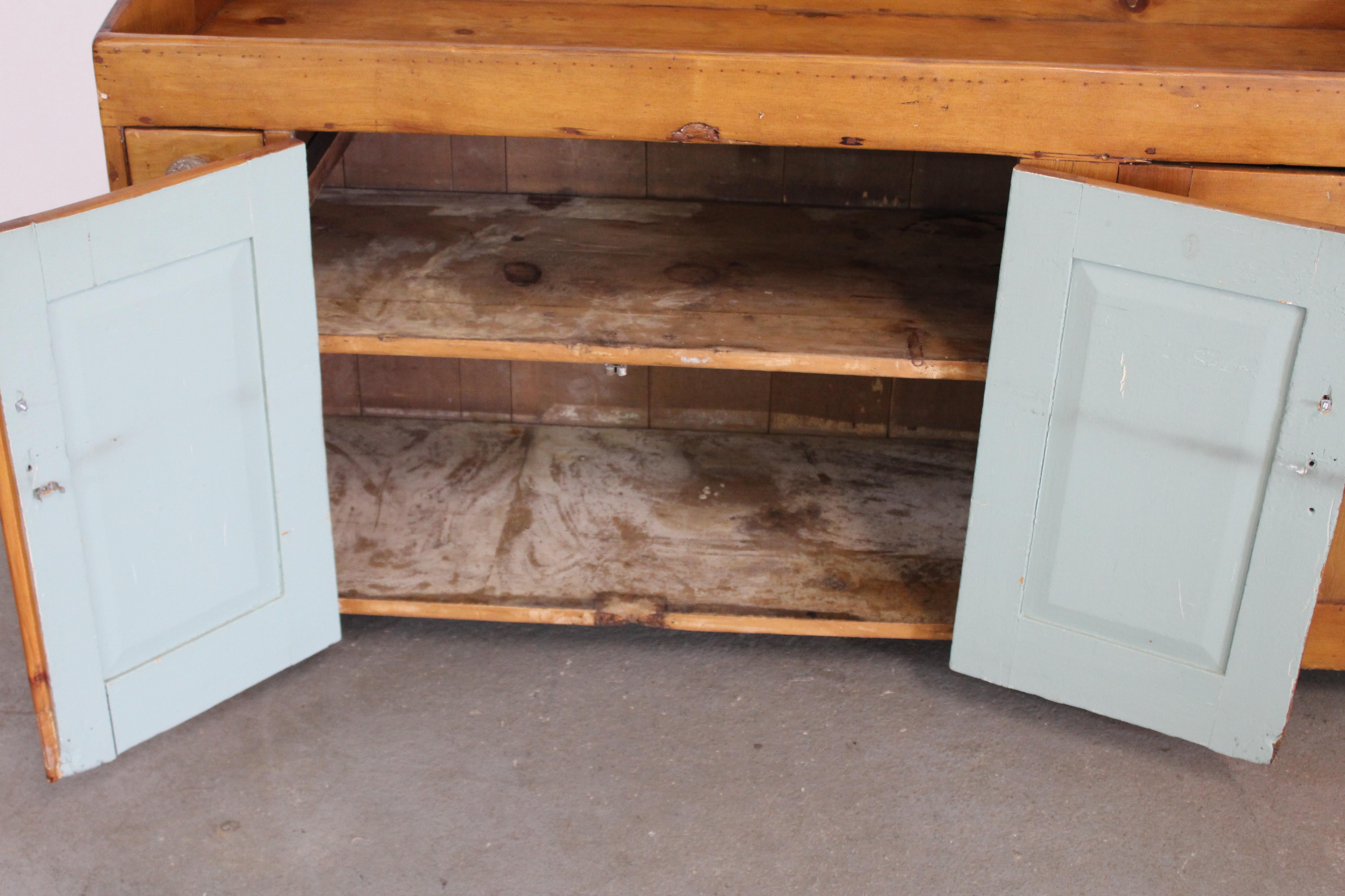 Antique Country Elongated Dry Sink With Random Board Back Circa 1800's 2