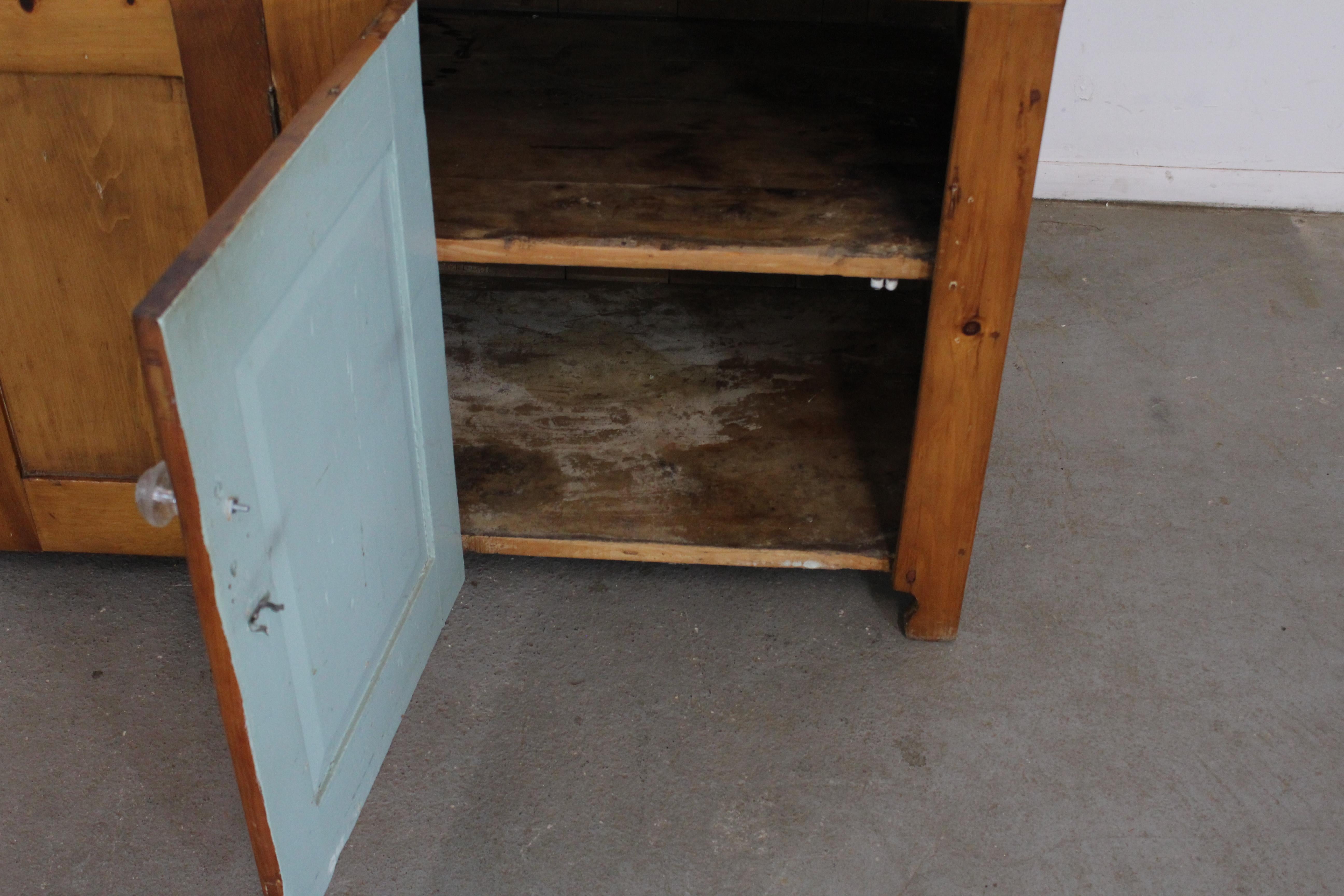 Antique Country Elongated Dry Sink With Random Board Back Circa 1800's 3