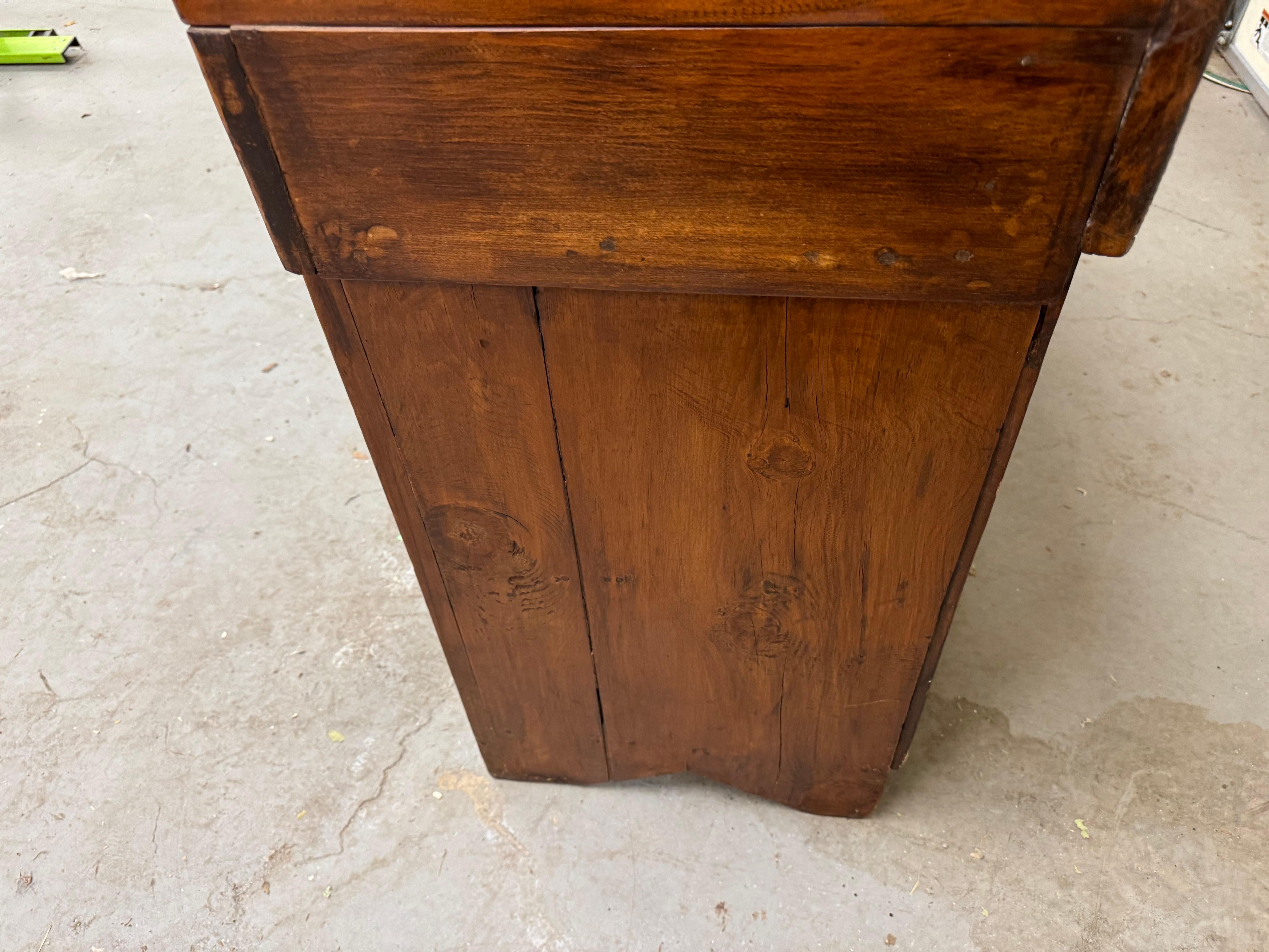 Antique Country Elongated Dry Sink With Random Board Back Circa  Early 1900's 4