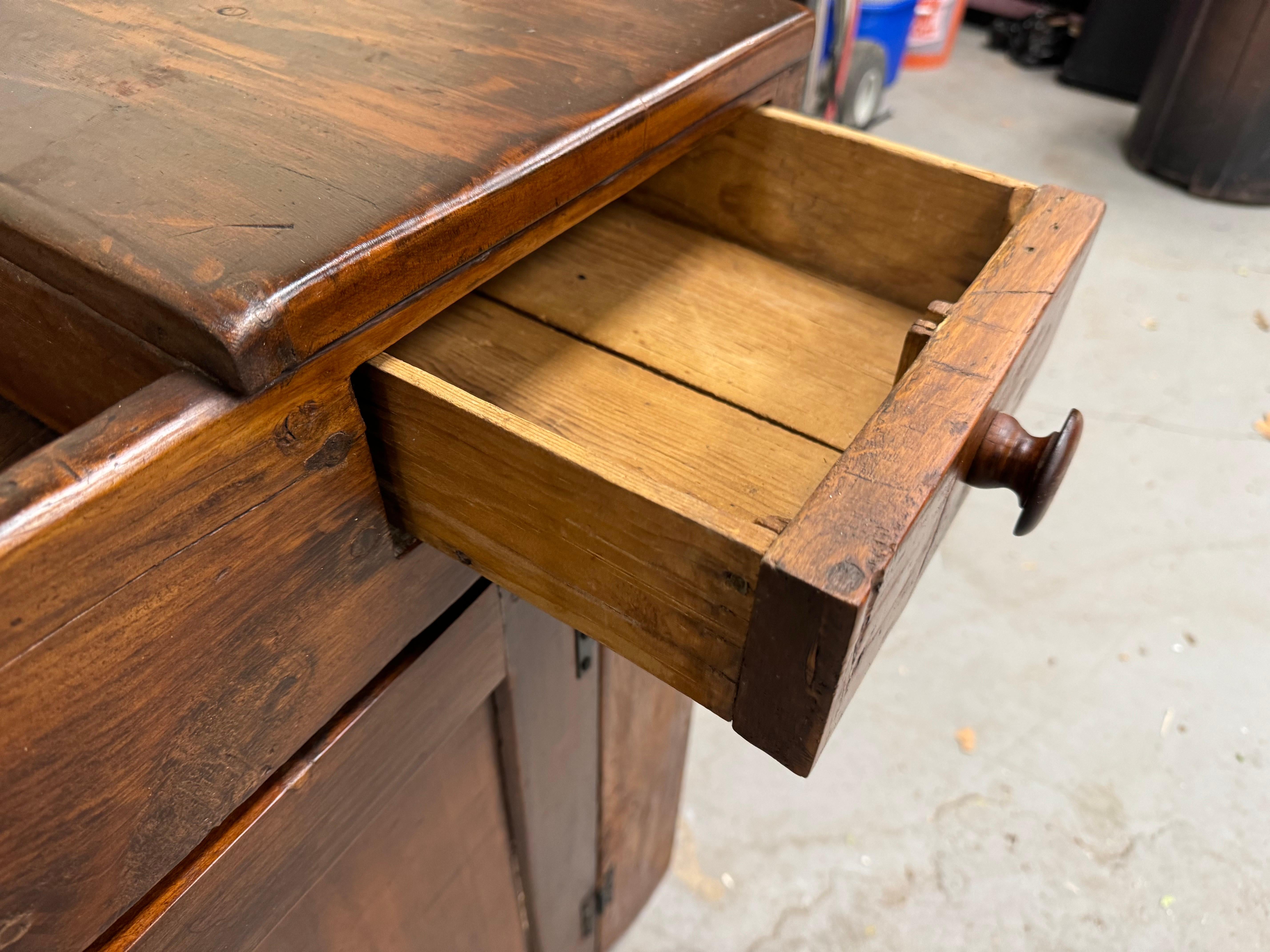 Antique Country Elongated Dry Sink With Random Board Back Circa  Early 1900's 3