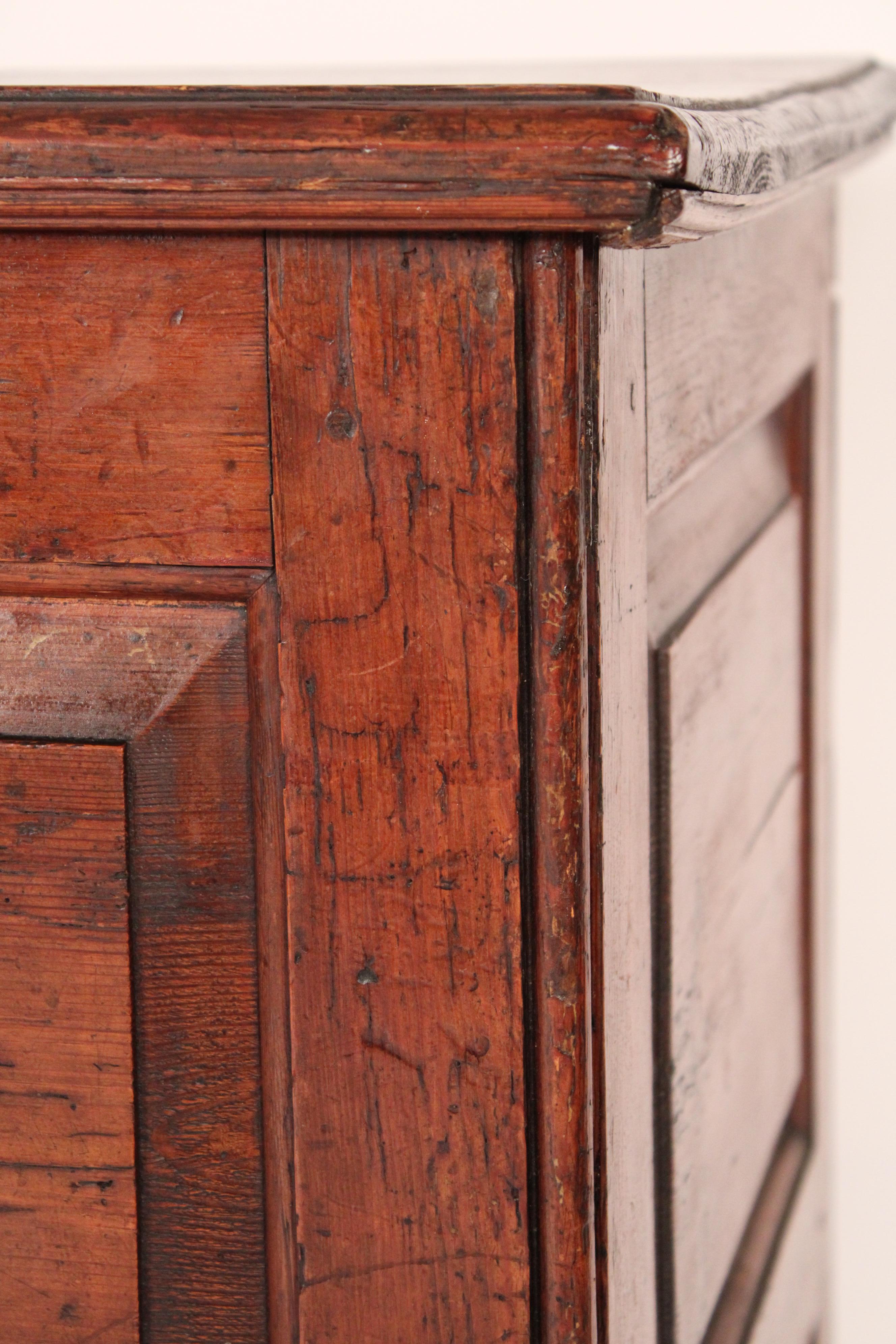 Antique Country English Pine Trunk For Sale 3
