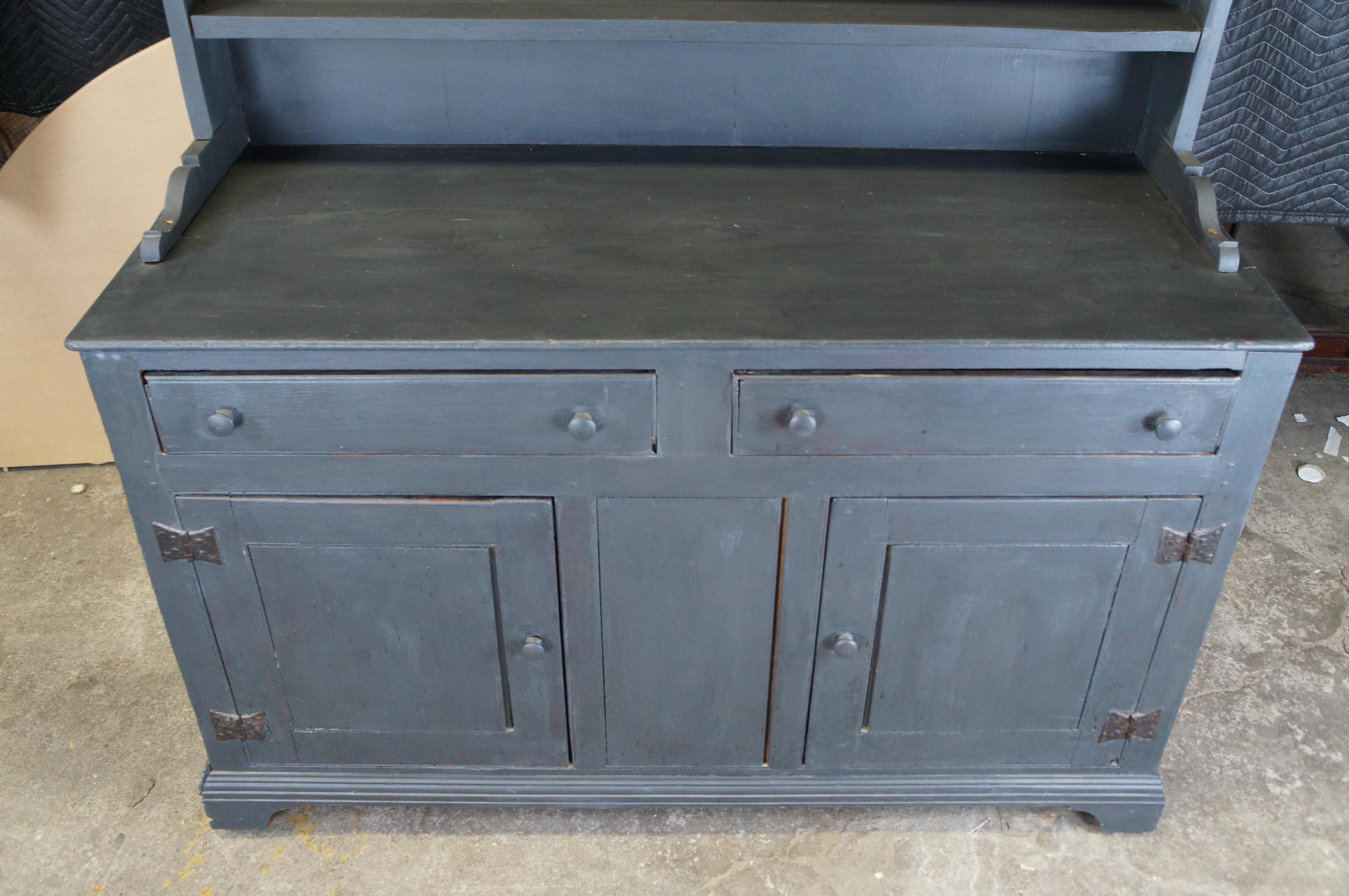 Antiguo Country Farmhouse Roble Pintado Welsh Dresser Cupboard Hutch 80