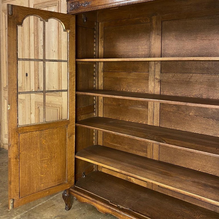 Antique Country French Bookcase, Bibliotheque at 1stDibs