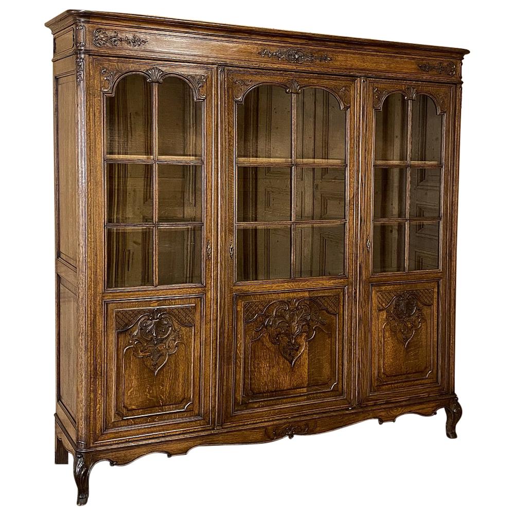 Antique Country French Bookcase, Bibliotheque at 1stDibs