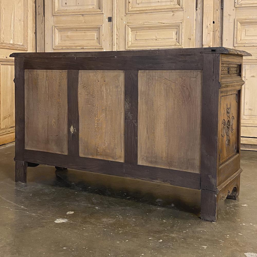 Antique Country French Brittany Marble-Top Buffet, Credenza 7