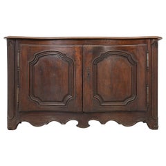 Country French Buffet, Serpentine Front and Completely Original, circa 1700s