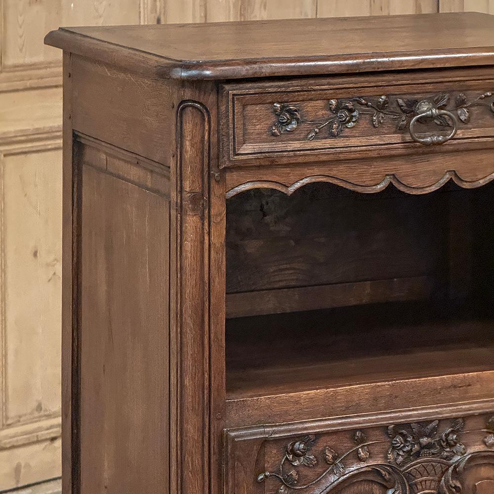 Hand-Carved Antique Country French Cabinet ~ Confiturier For Sale