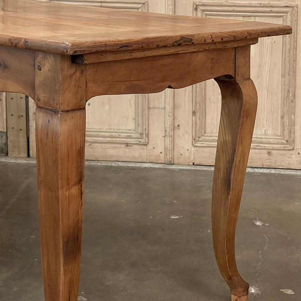 Antique Country French Cherry Wood Dining Table For Sale 11