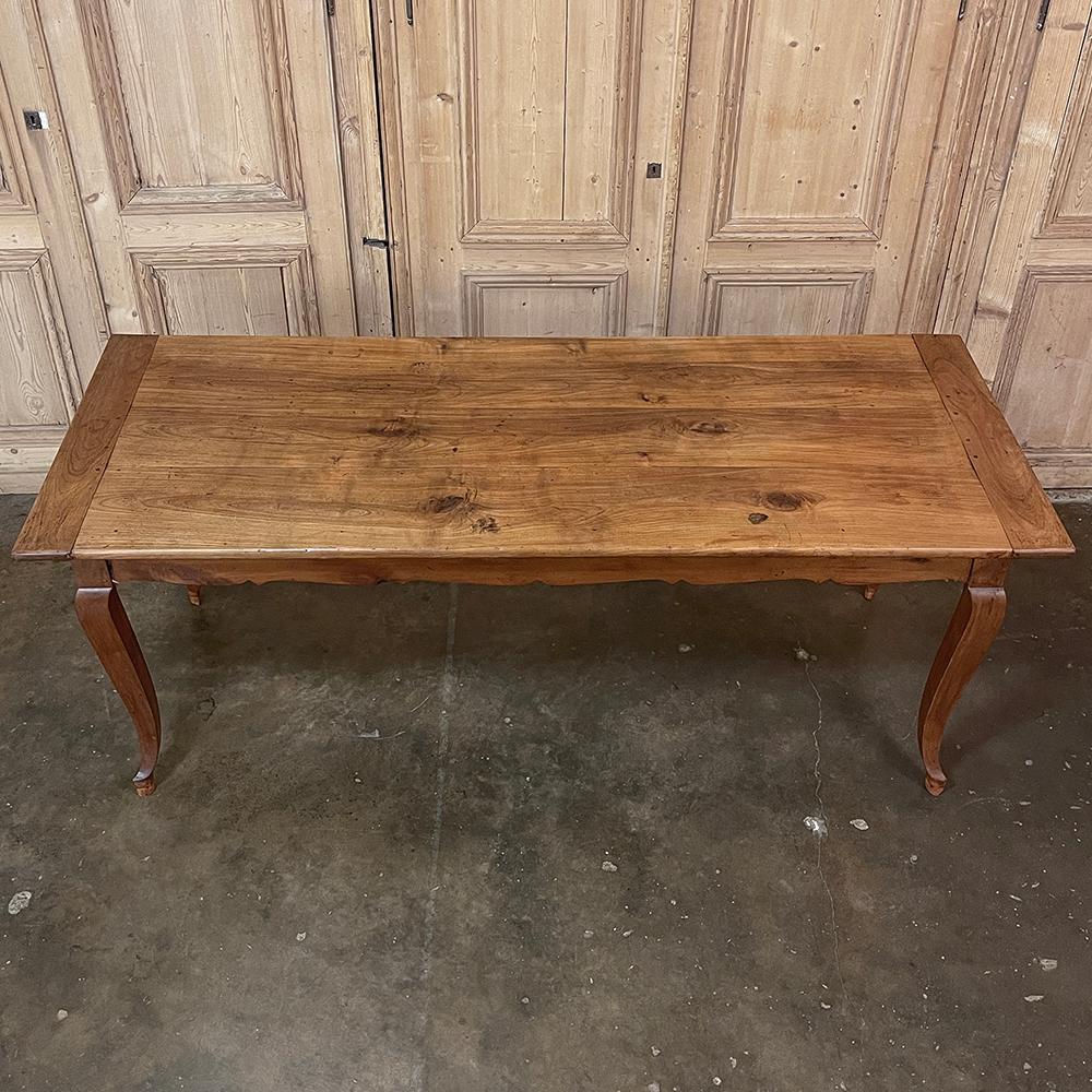 20th Century Antique Country French Cherry Wood Dining Table For Sale