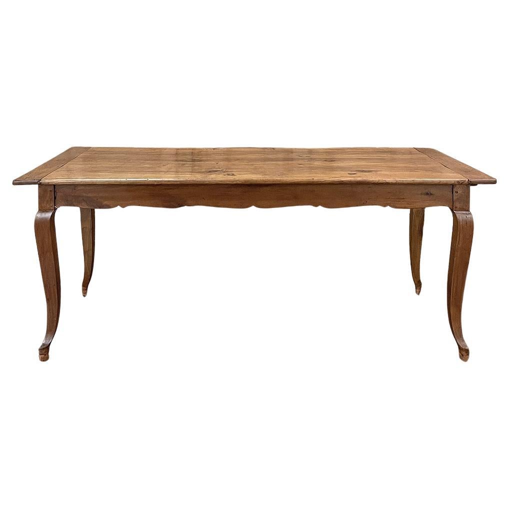 Antique Country French Cherry Wood Dining Table For Sale