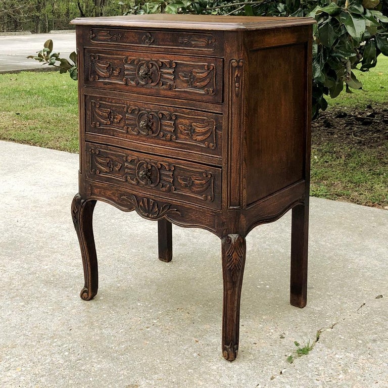 Antique Country French Commode, Nightstand For Sale at 1stDibs
