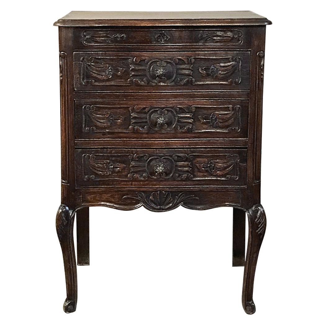Pair of Auffray French Country Antique Style Nightstands with Pull Out