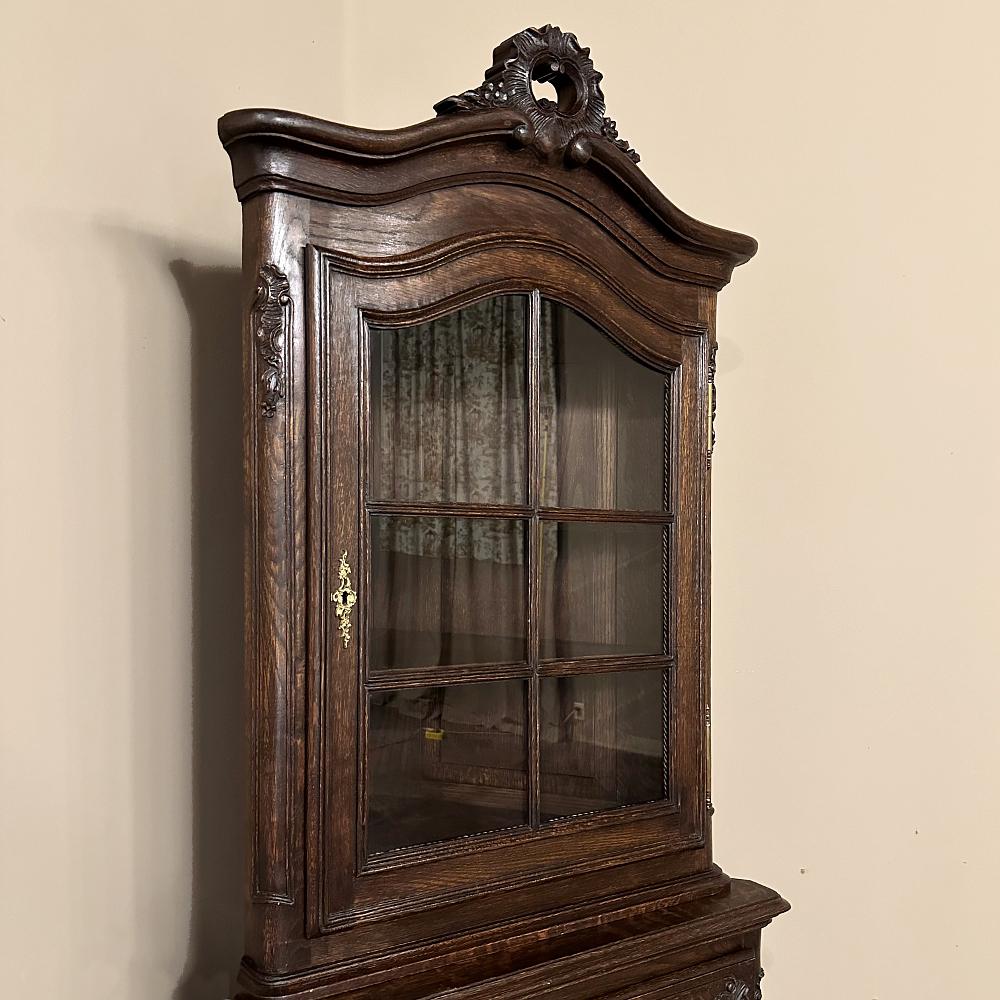 Antique Country French Corner Vitrine ~ Cabinet For Sale 7