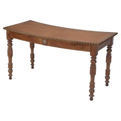 Used Country French Desk, Leather Top with Gilded Embossed Border. Restored