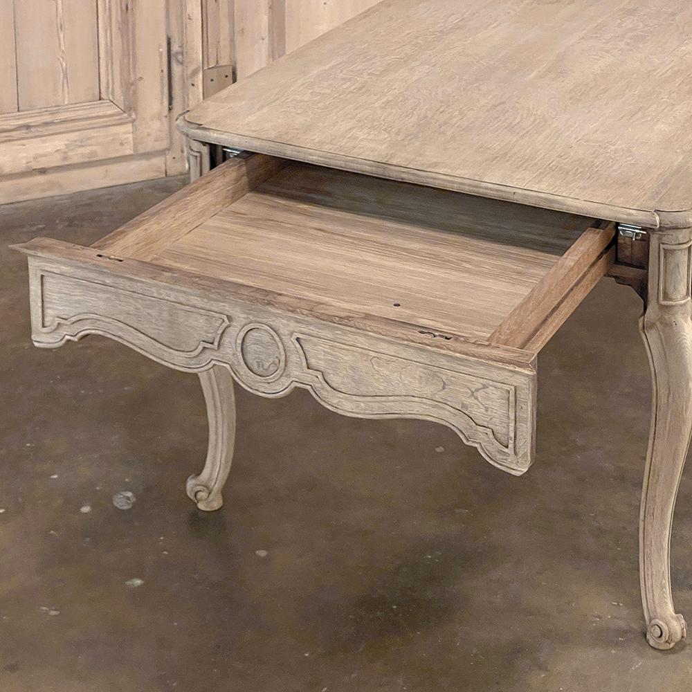 Antique Country French Dining Table with Leaf Extensions For Sale 4