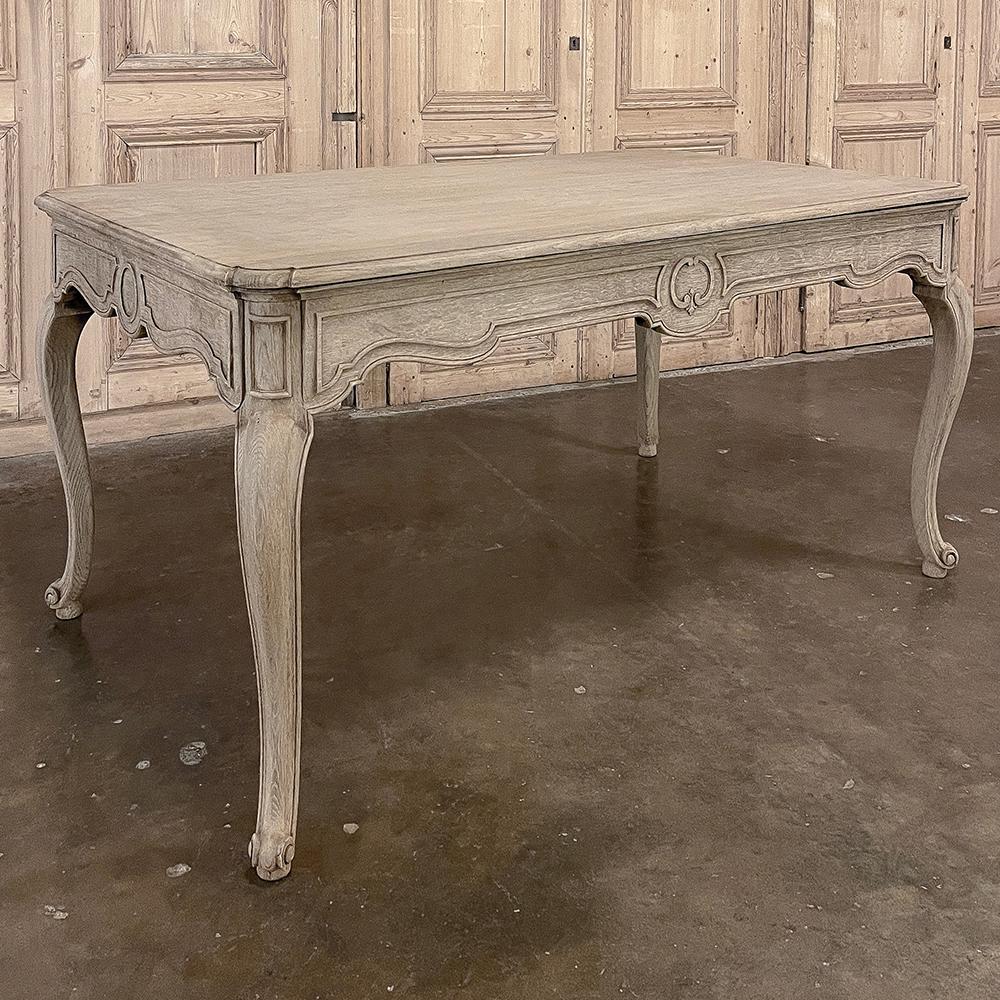 Antique Country French Dining Table with Leaf Extensions For Sale 11