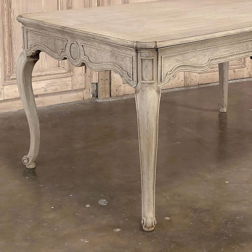 Antique Country French Dining Table with Leaf Extensions For Sale 12