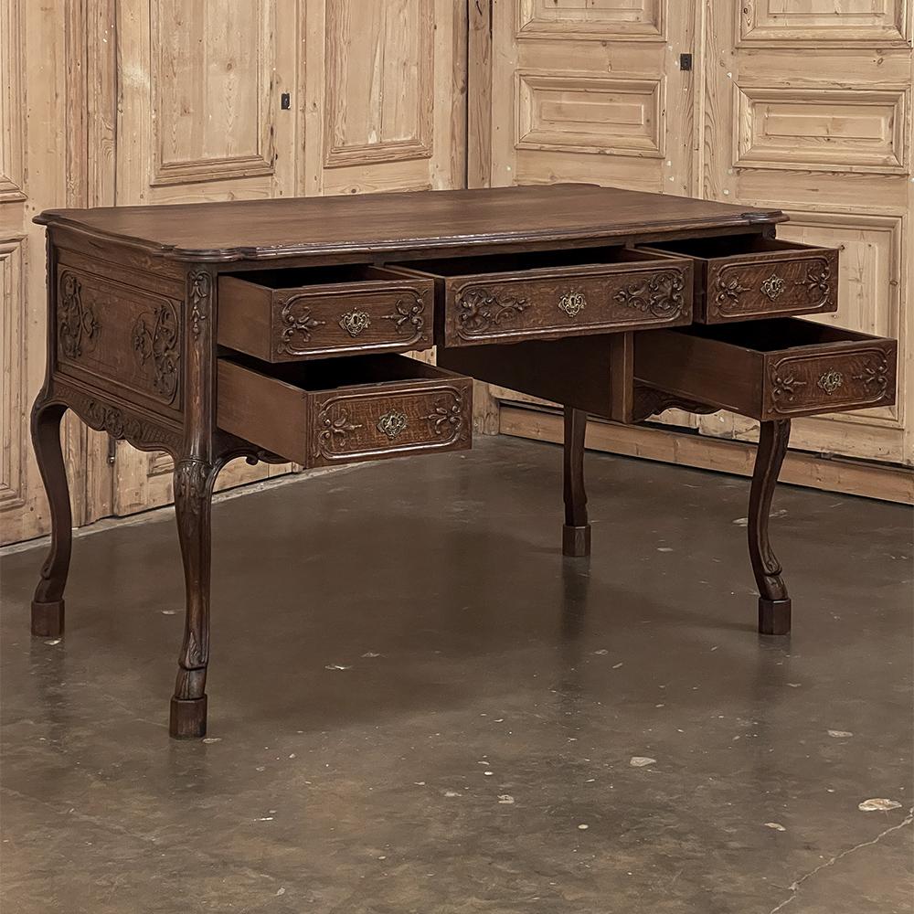 Antique Country French Double-Faced Desk In Good Condition For Sale In Dallas, TX