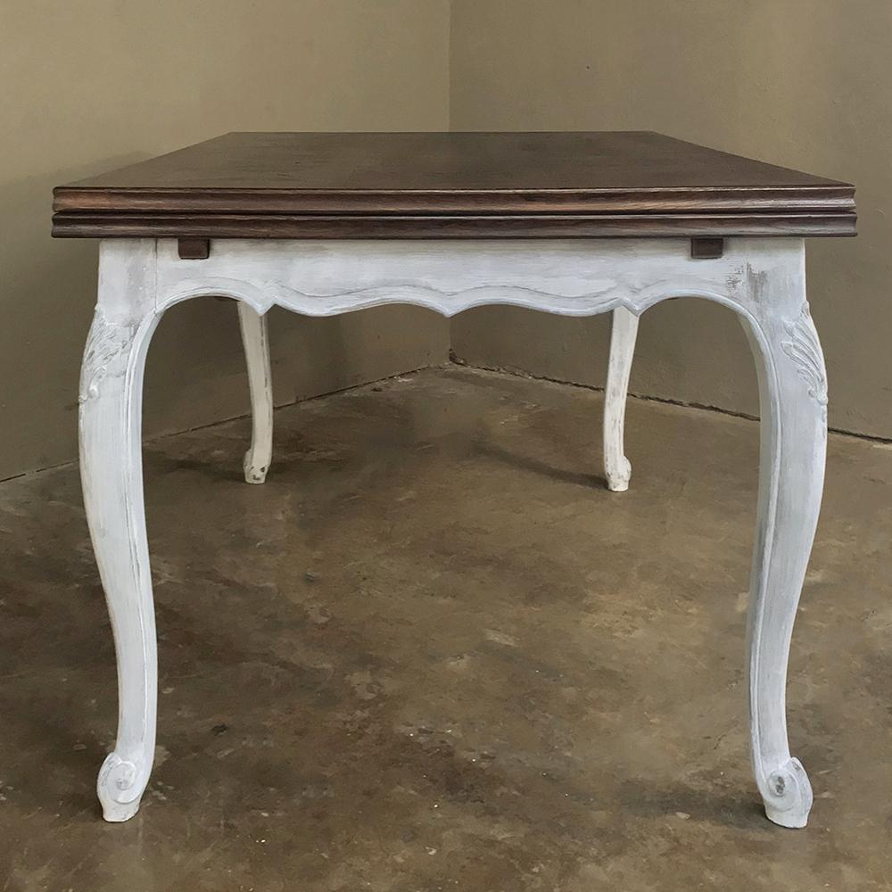 Antique Country French Draw Leaf Painted/Stained Dining Table 4
