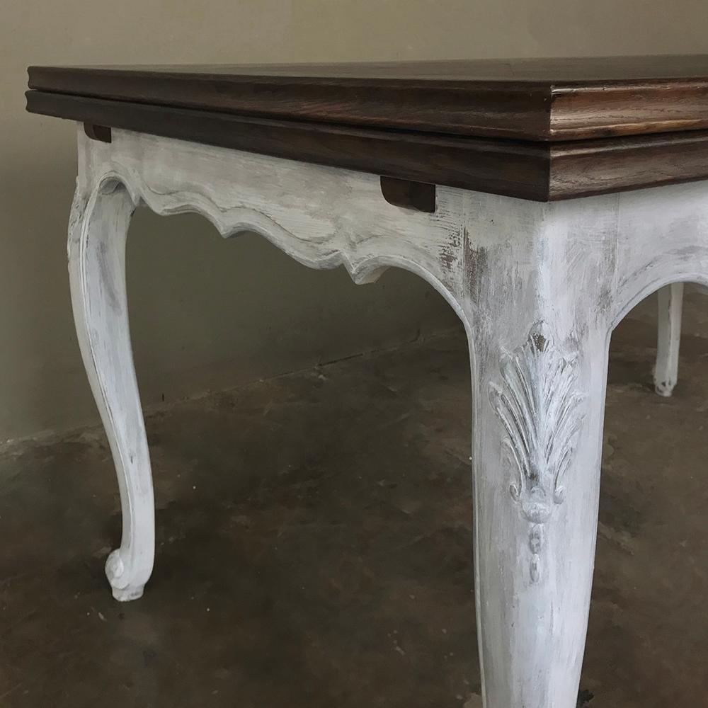 Antique Country French Draw Leaf Painted/Stained Dining Table 1