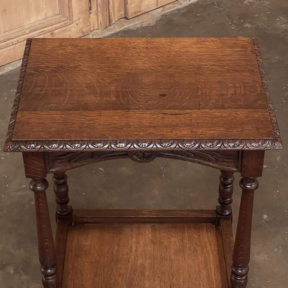 Oak Antique Country French End Table