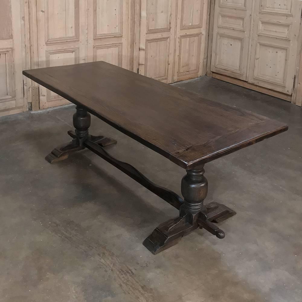 Antique Country French Farm Trestle Table 2