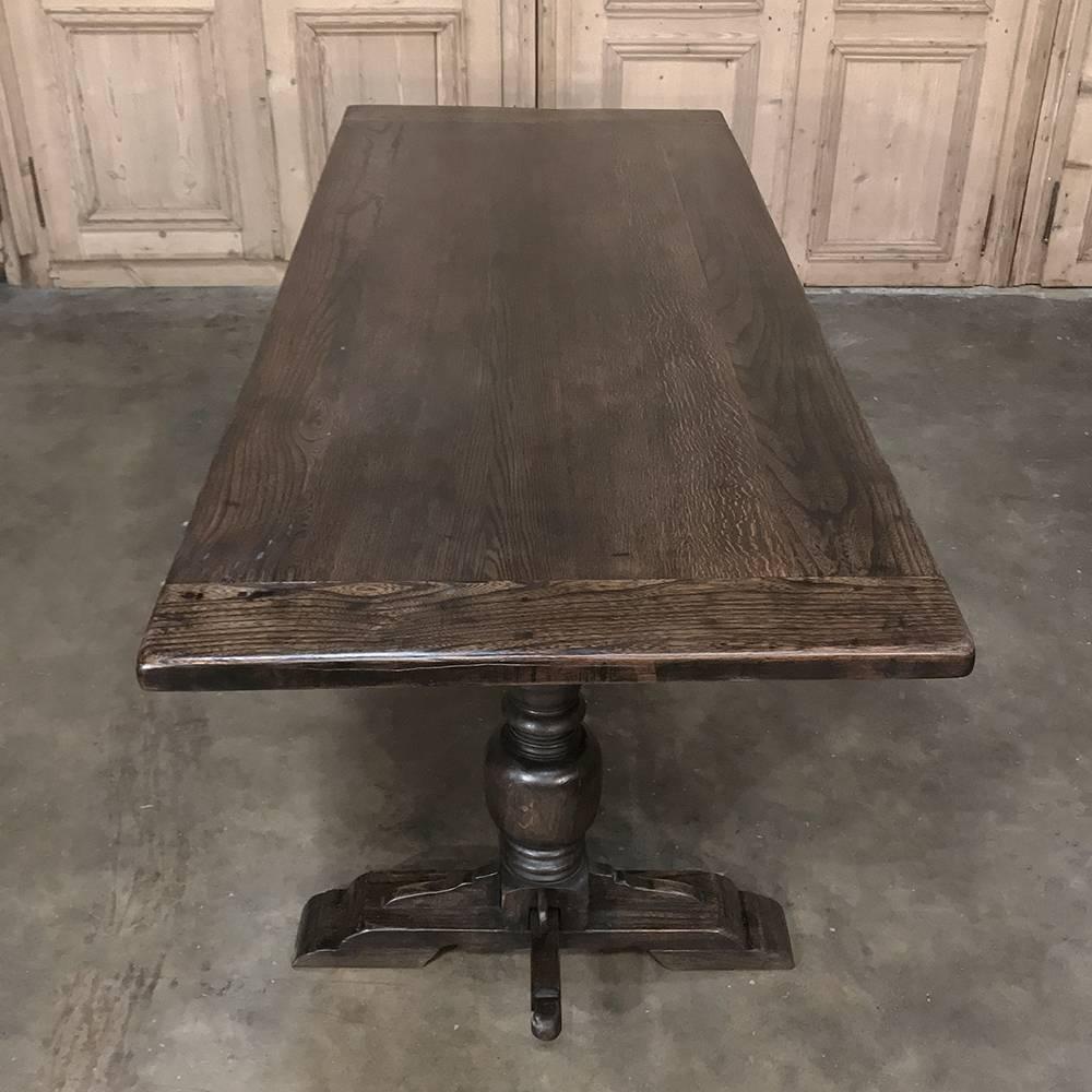 Oak Antique Country French Farm Trestle Table