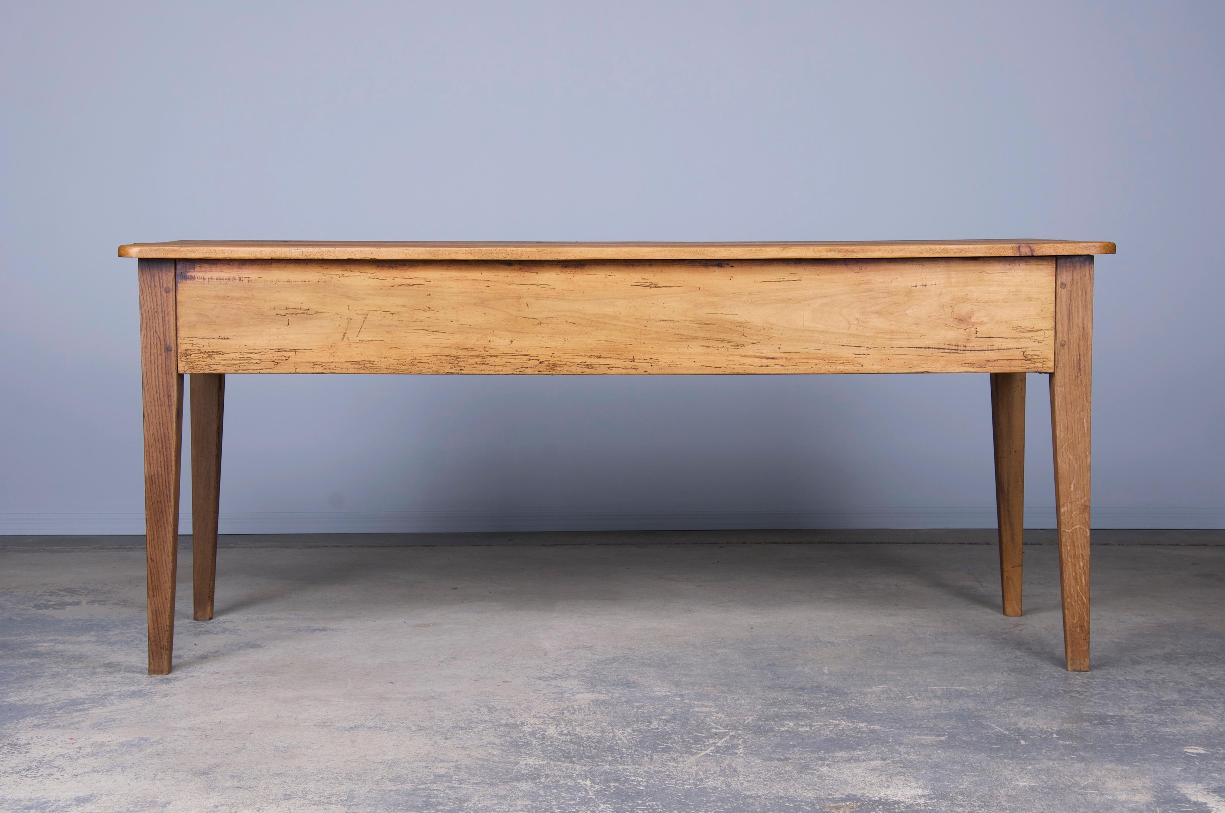 Antique Country French Farmhouse Mixed Wood Rustic Table 6