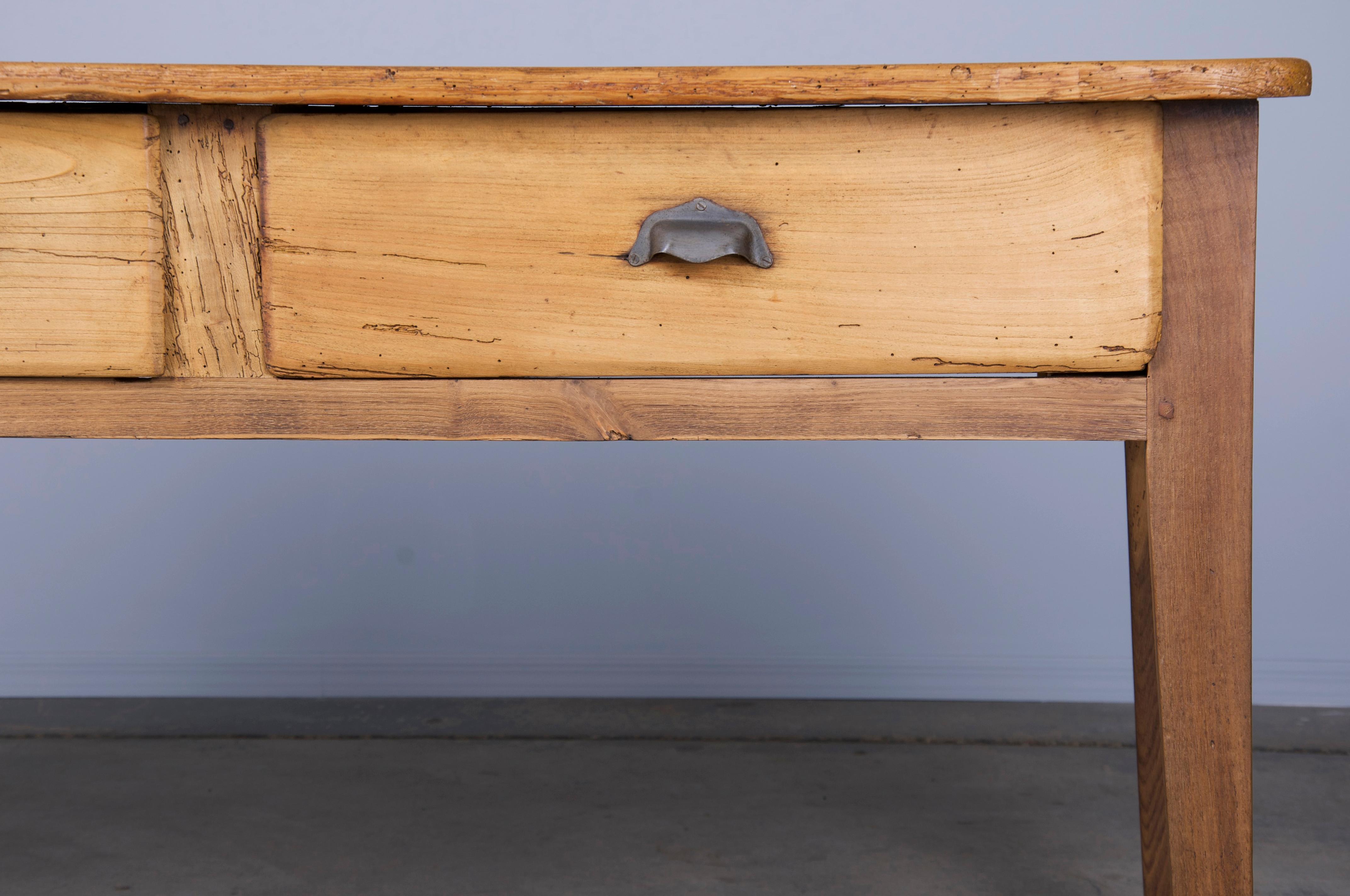 Hand-Crafted Antique Country French Farmhouse Mixed Wood Rustic Table