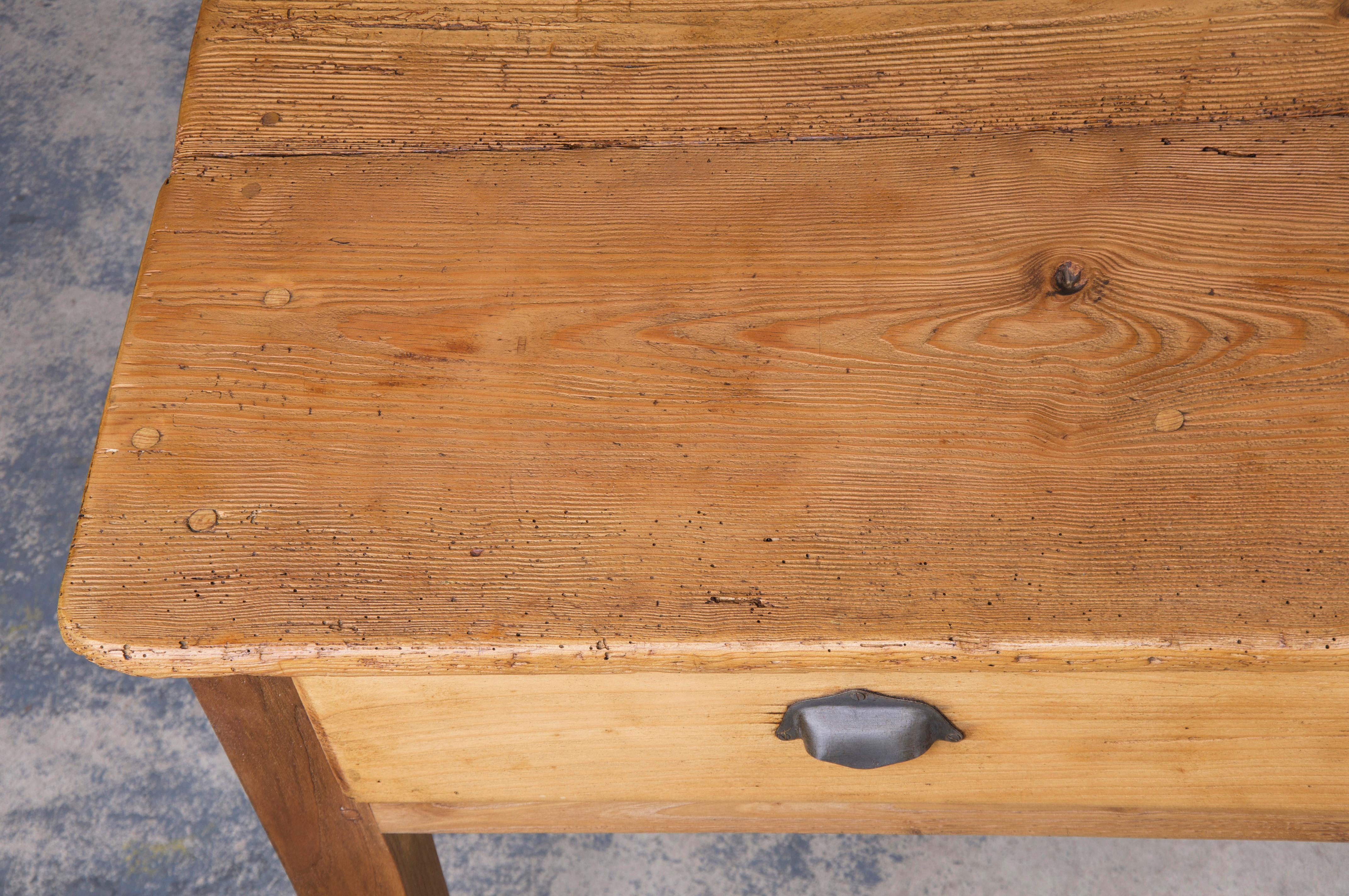 Walnut Antique Country French Farmhouse Mixed Wood Rustic Table