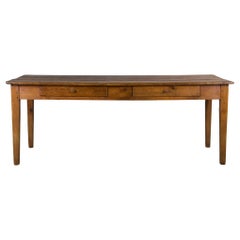 Antique Country French Farmhouse Pine Rustic Dining Table