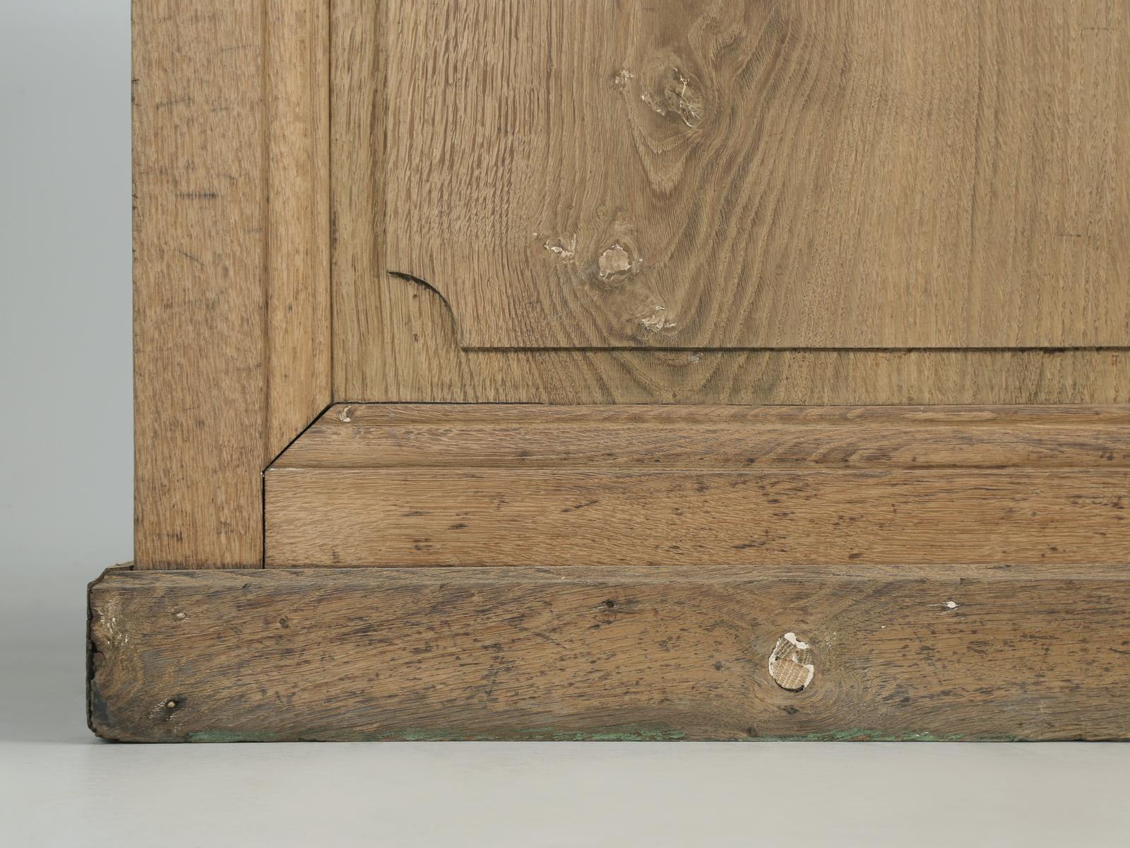 Antique Country French Kitchen Island in White Oak with it's Original Finish 8