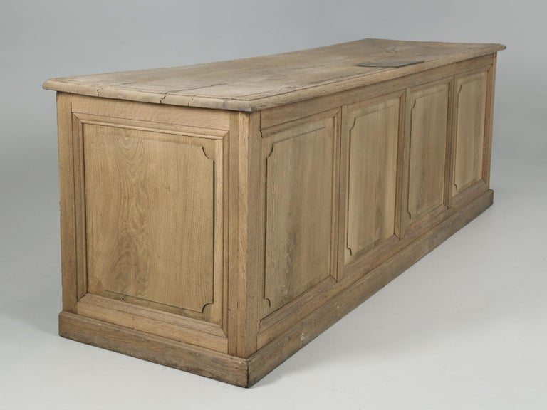 Antique Country French Kitchen Island in White Oak with it's Original ...