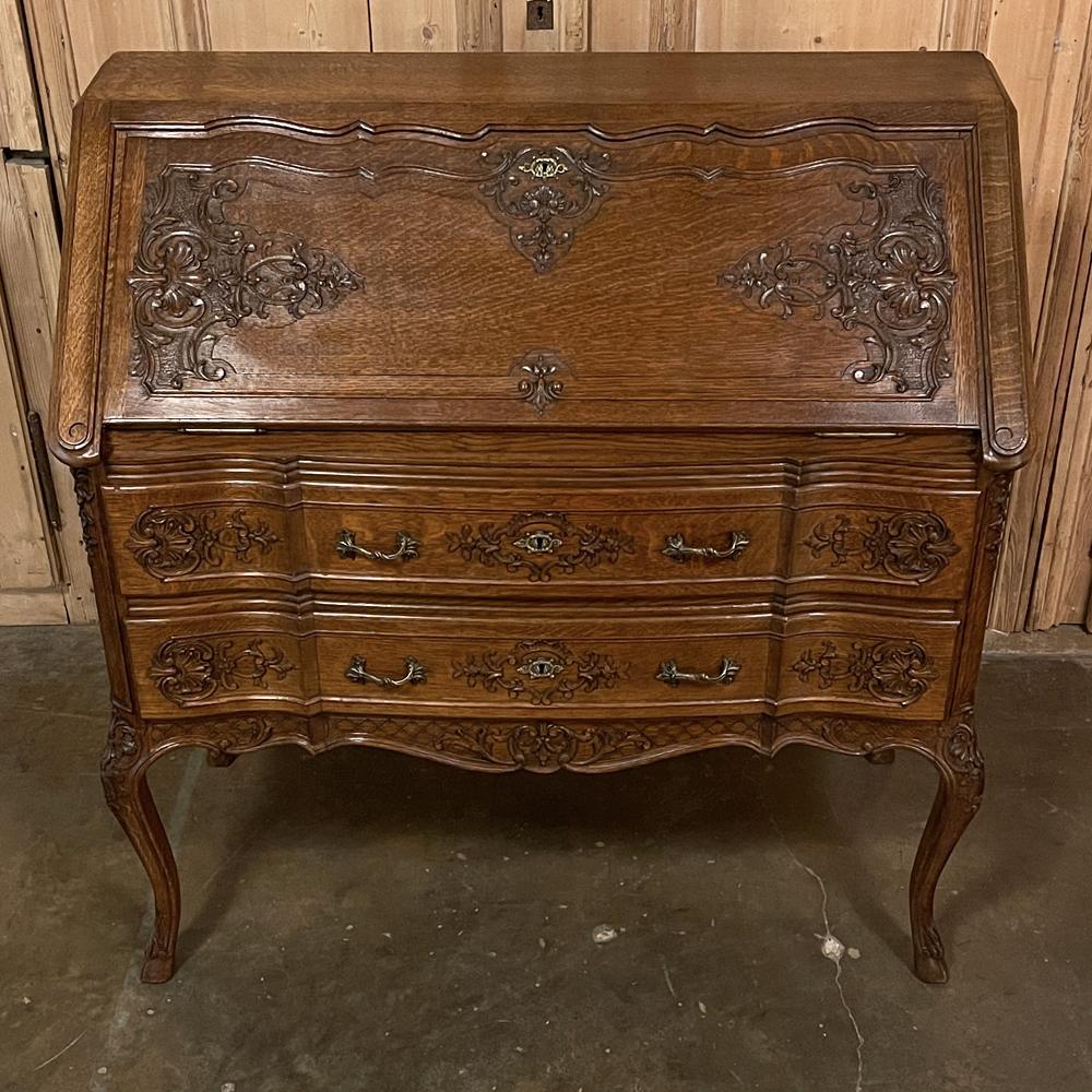 Belgian Antique Country French Liegoise Regence Style Secretary For Sale