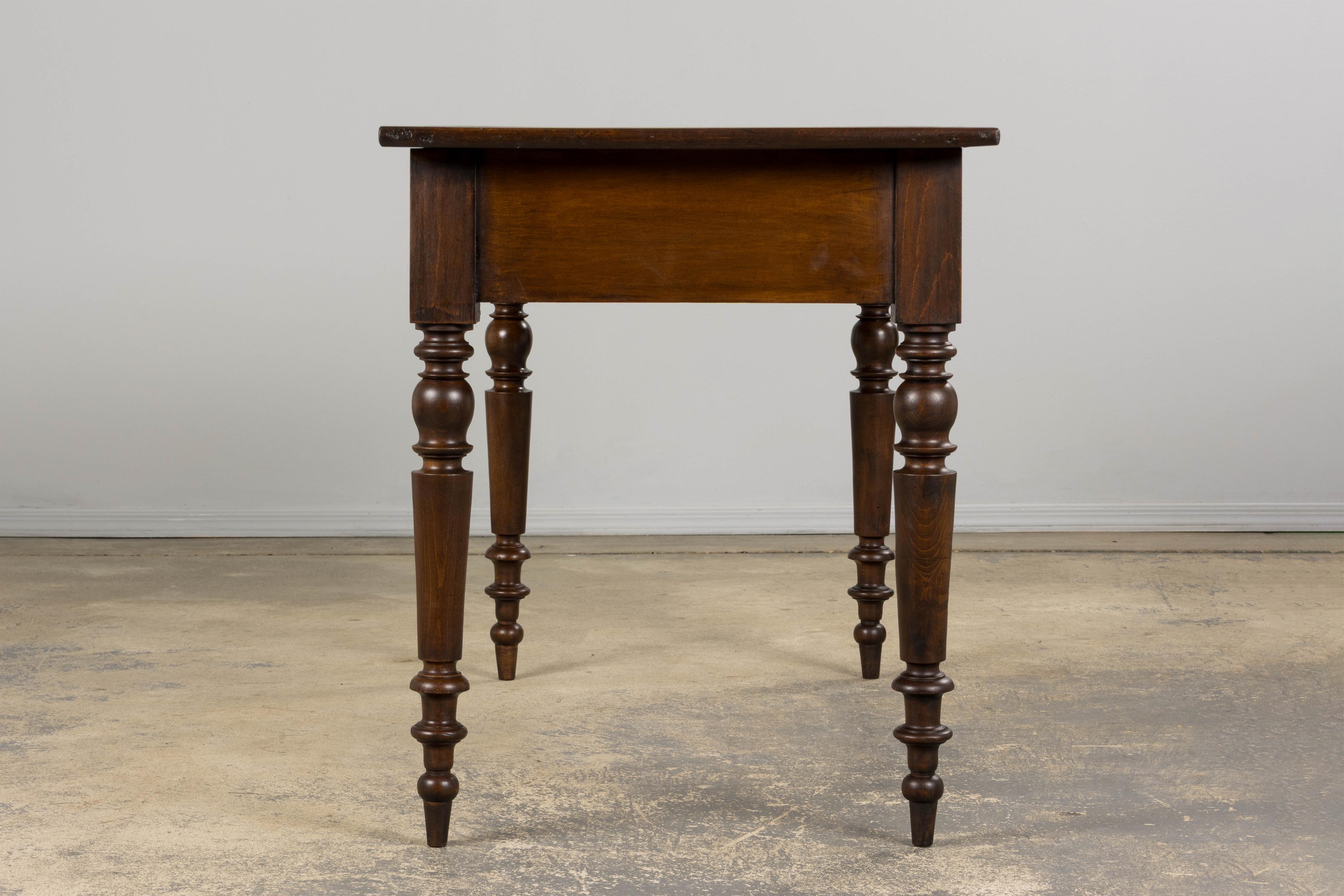 Antique Country French Louis Philippe Style Farmhouse Maple Table For Sale 7