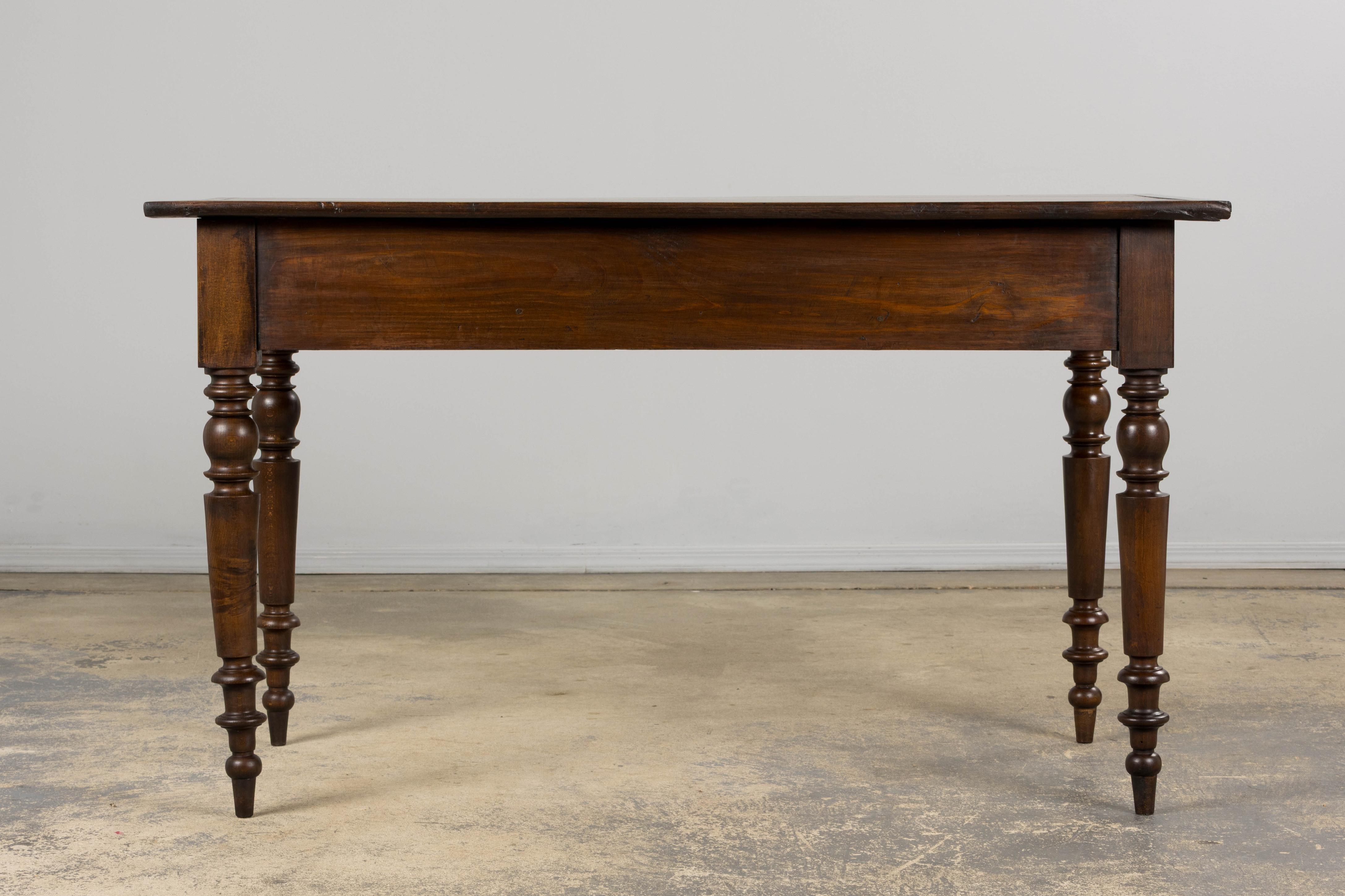 Antique Country French Louis Philippe Style Farmhouse Maple Table For Sale 12