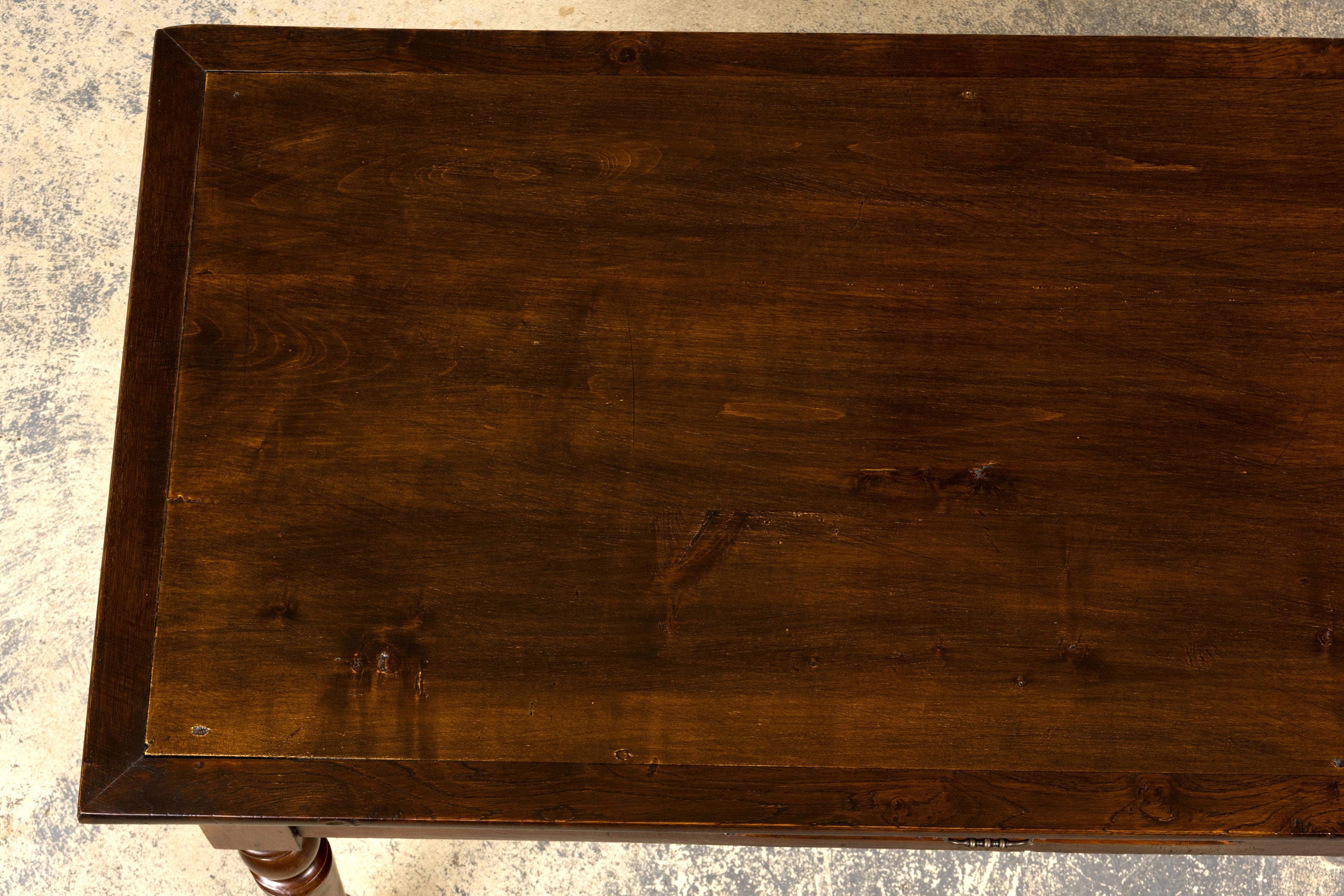 19th Century Antique Country French Louis Philippe Style Farmhouse Maple Table For Sale