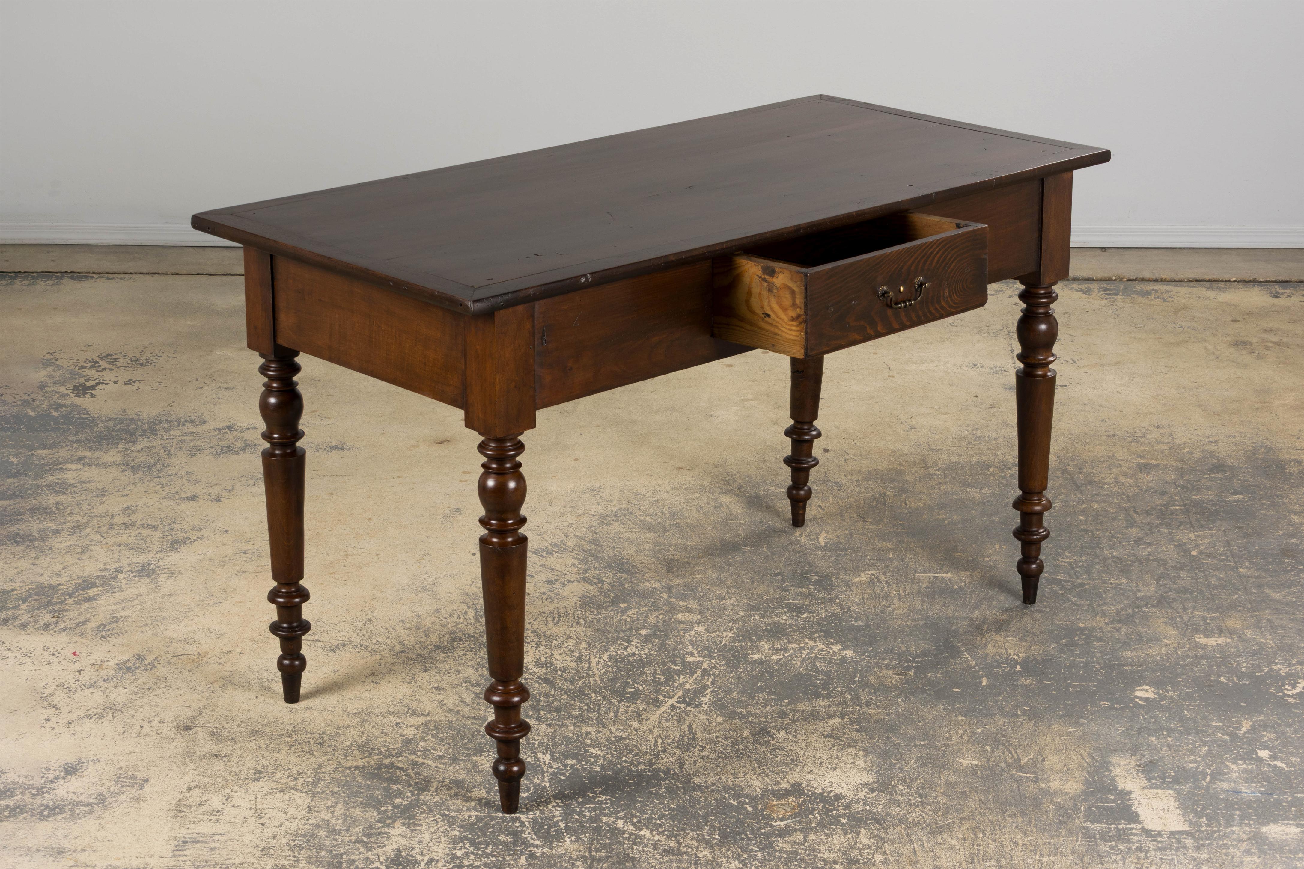 Antique Country French Louis Philippe Style Farmhouse Maple Table For Sale 3