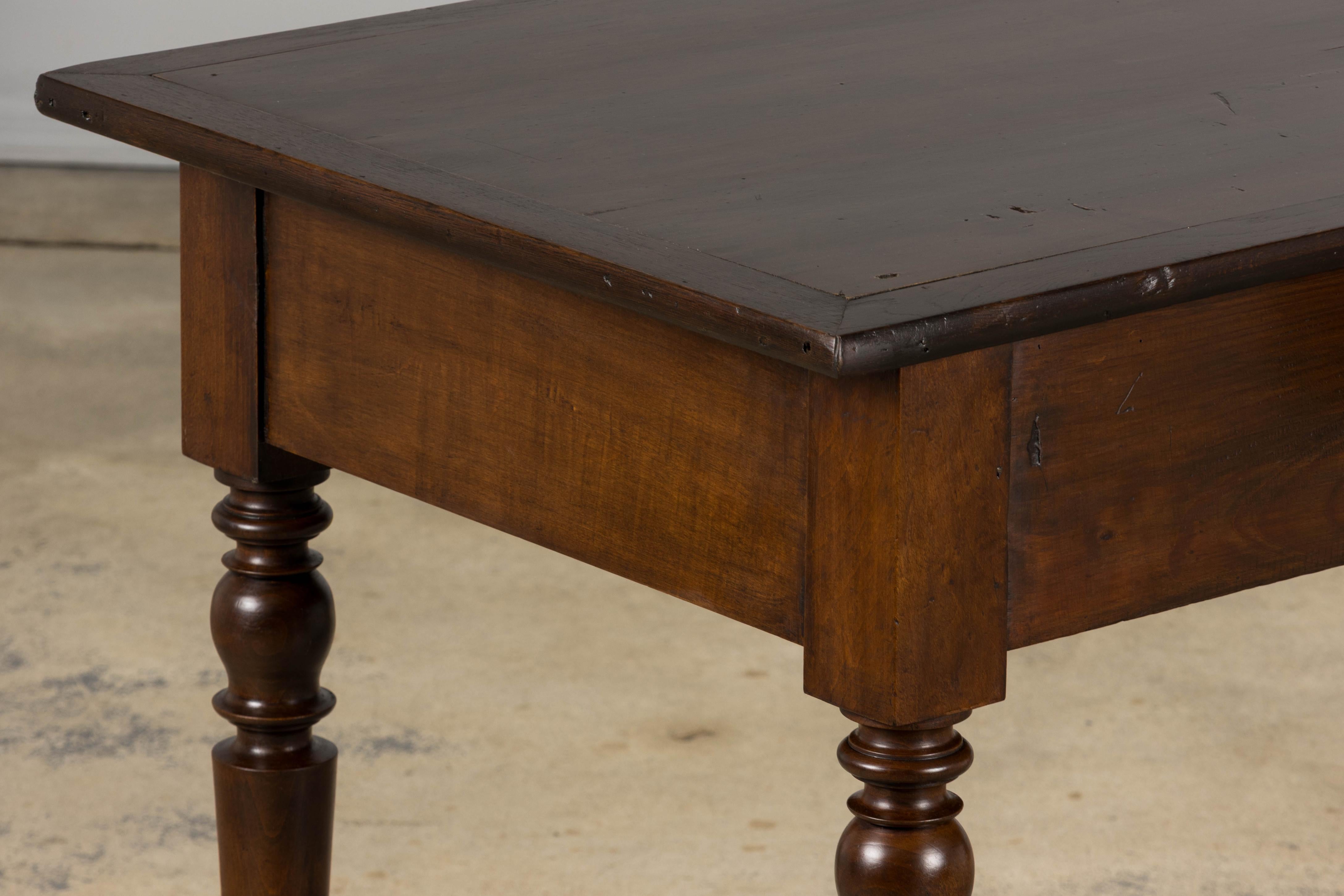 Antique Country French Louis Philippe Style Farmhouse Maple Table For Sale 4