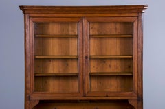 Antique Country French Louis Philippe Style Provincial Oak Library Desk