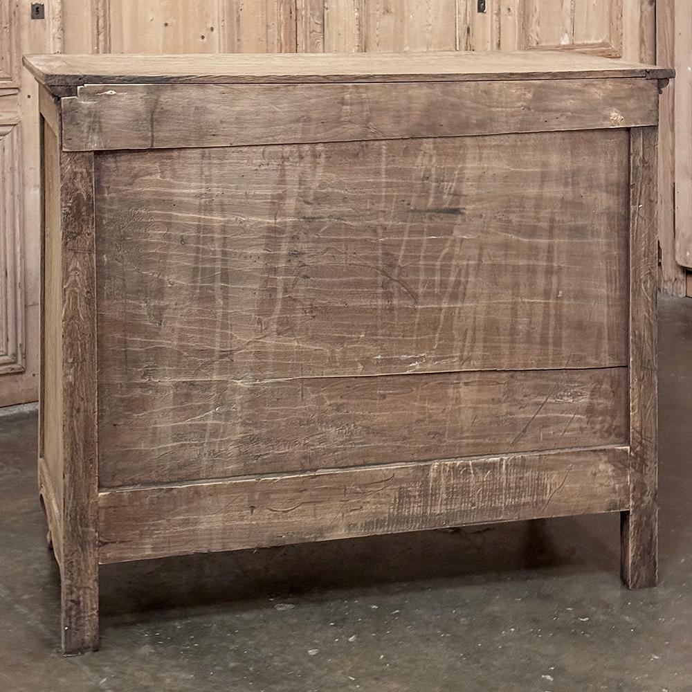 Antique Country French Louis XIV Commode in Stripped Oak For Sale 13