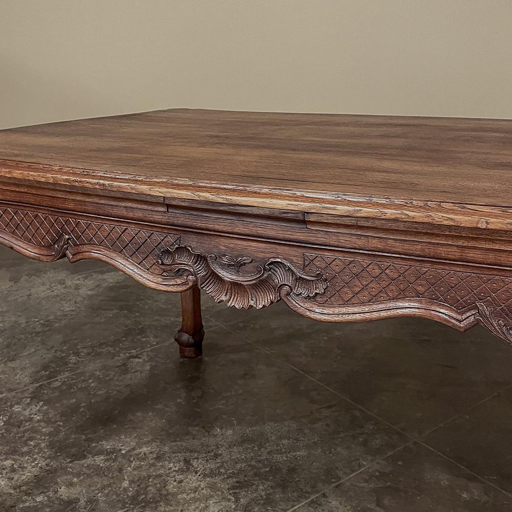 Antique Country French Louis XIV Draw Leaf Dining Table For Sale 7