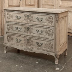 Antique Country French Louis XIV Stripped Oak Commode ~ Chest of Drawers