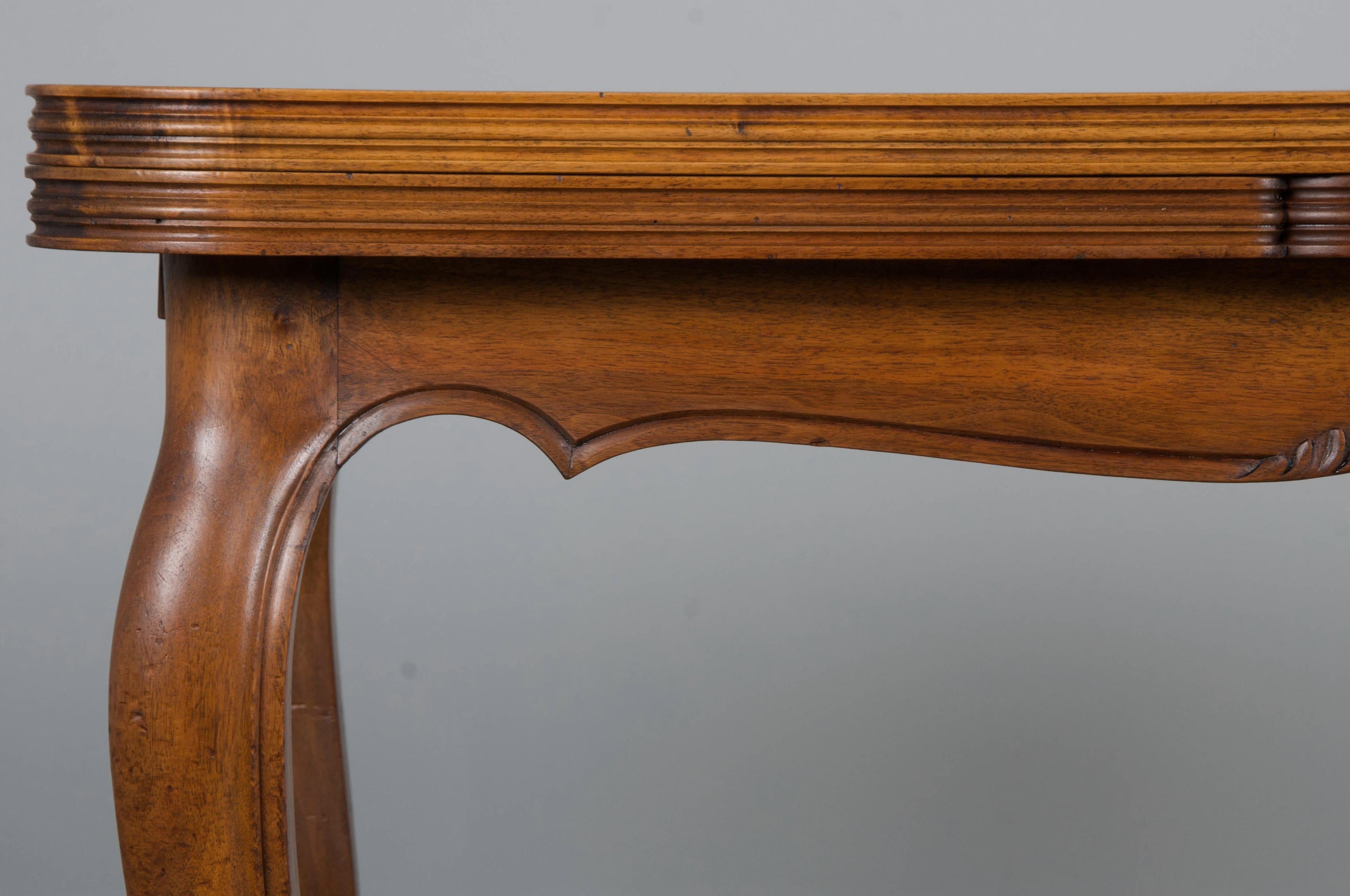 19th Century Antique Country French Louis XV Style Provincial Walnut Extendable Dining Table For Sale