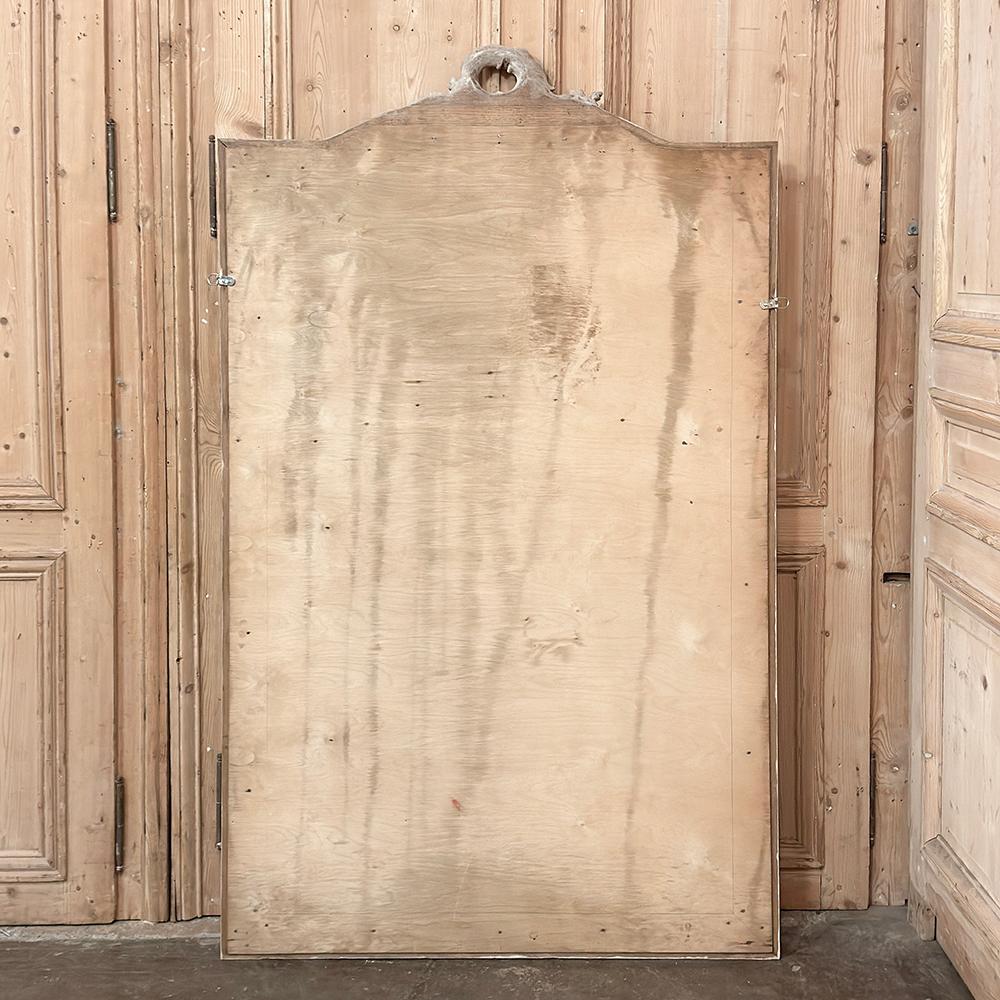 Antique miroir Trumeau Louis XV blanchi à la chaux français en vente 11