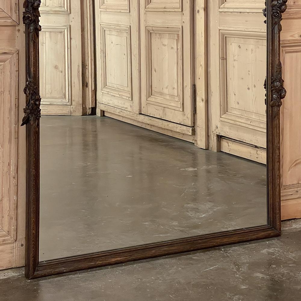 Antike Land Französisch Louis XVI geschnitzt Spiegel im Angebot 4