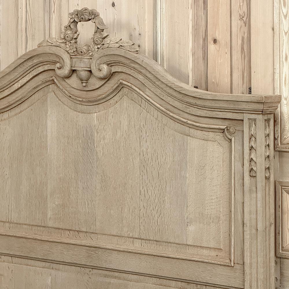Antique Country French Louis XVI Stripped 3/4 Bed For Sale 4