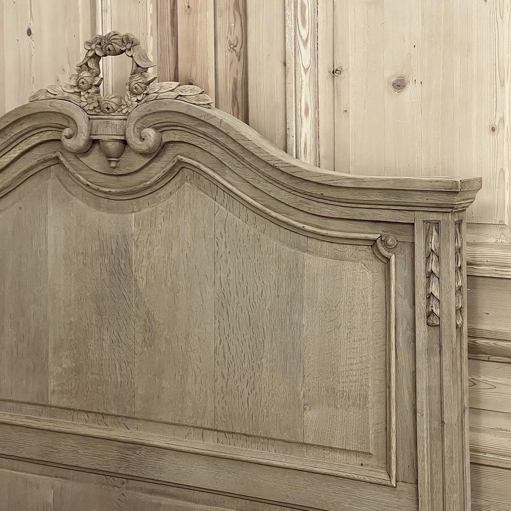 Antique Country French Louis XVI Stripped 3/4 Bed For Sale 5