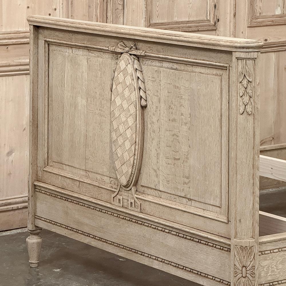 Antique Country French Louis XVI Stripped 3/4 Bed For Sale 7