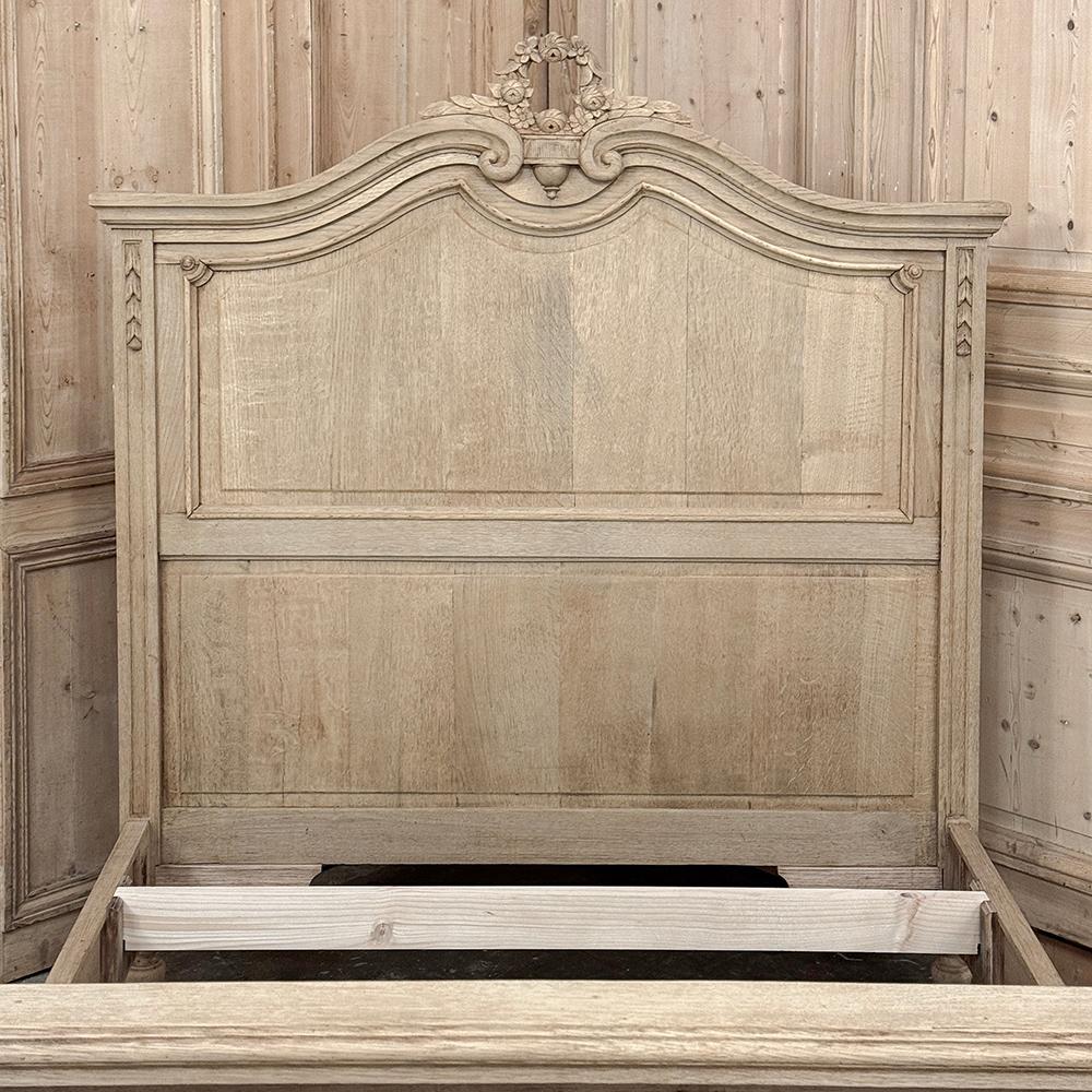 Antique Country French Louis XVI Stripped 3/4 Bed For Sale 8